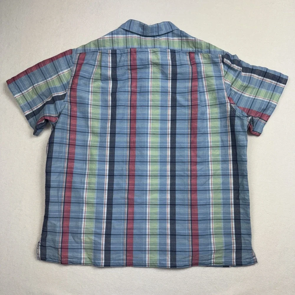 Vintage Polo Ralph Lauren Shirt Men's 2XL‎ Multi Plaid Madras Button Up